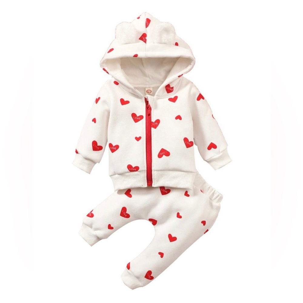Boutique Valentines Day Heart Sweat Set